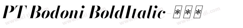 PT Bodoni BoldItalic字体转换